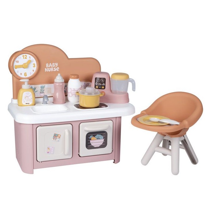 Smoby - Baby Nurse - Cuisine et Chaise Haute - Des 1 an - Fabriqué en France Smoby - Baby Nurse - Cuisine et Chaise Haute - Des 1 an - Fabriqué en France
