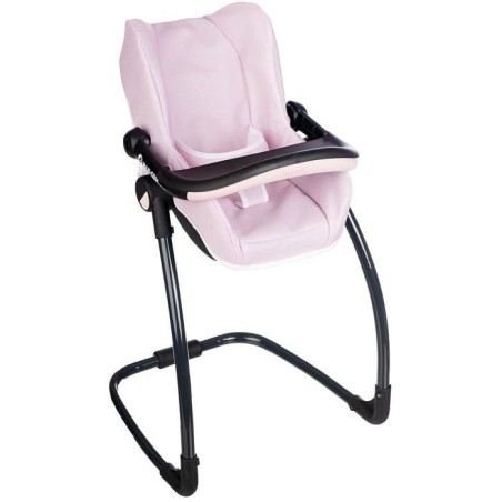 SMOBY - Maxi cosi - Siege + Chaise haute rose -3 en 1 - Pour poupon -