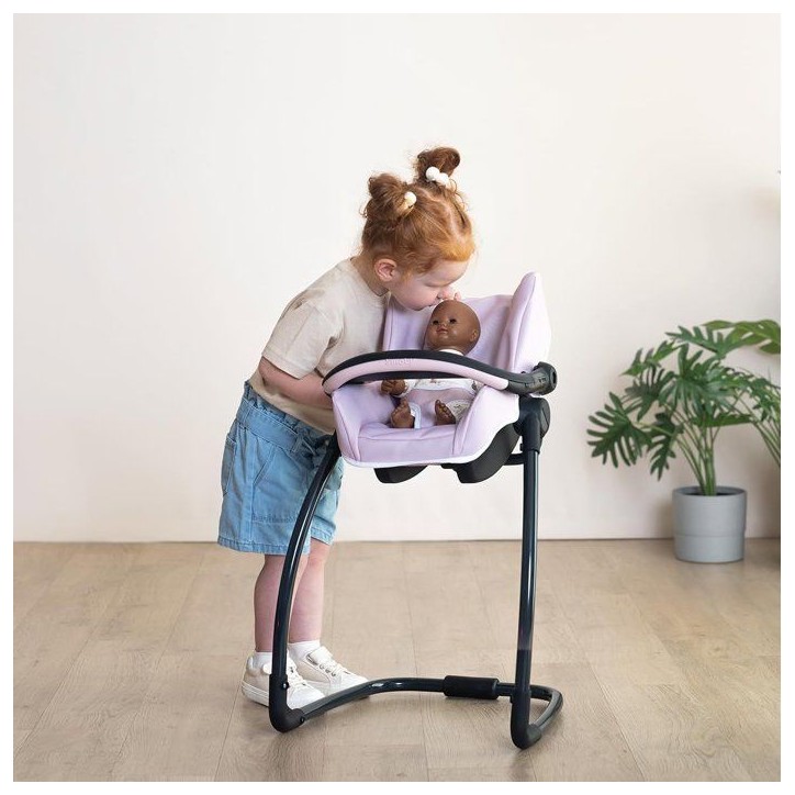 SMOBY - Maxi cosi - Siege + Chaise haute rose -3 en 1 - Pour poupon - Des 3 ans SMOBY - Maxi cosi - Siege + Chaise haute rose -3 en 1 - Pour poupon - Des 3 ans