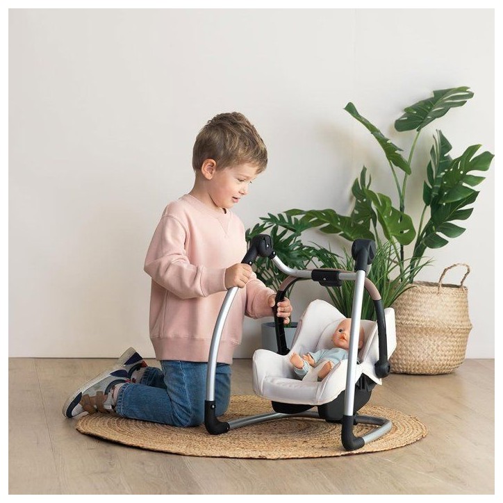SMOBY - Maxi cosi - Siege + Chaise haute beige - 3 en 1 - Pour poupon - Des 3 ans SMOBY - Maxi cosi - Siege + Chaise haute beige - 3 en 1 - Pour poupon - Des 3 ans