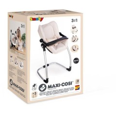SMOBY - Maxi cosi - Siege + Chaise haute beige - 3 en 1 - Pour poupon