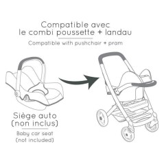 SMOBY - Maxi-Cosi Poussette+Landau Rose - Pour Poupon - 3en1 - des 3 a