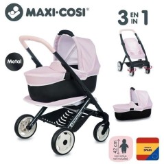SMOBY - Maxi-Cosi Poussette+Landau Rose - Pour Poupon - 3en1 - des 3 a