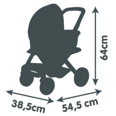 SMOBY - Maxi-Cosi Poussette+Landau Rose - Pour Poupon - 3en1 - des 3 a