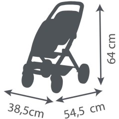 SMOBY - Maxi cosi - Poussette Jumeaux beige - Pour poupon - Des 3 ans