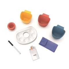 SMOBY - Grand Tableau - Faces Craie et Magnétique - Bacs Amovibles -