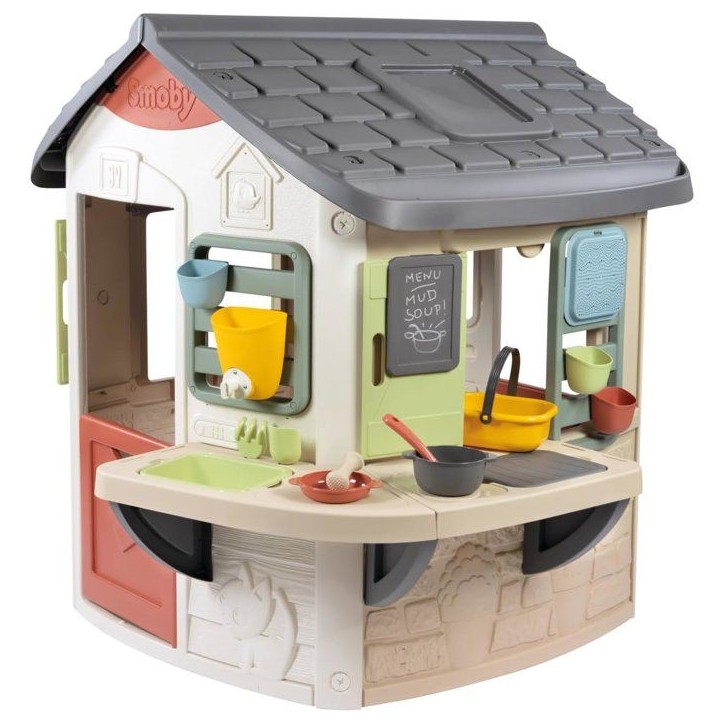 Smoby Life - Mud Cooking House - Fabriquée en France - Matiere Recyclée - 16 accessoires - Des 2 ans Smoby Life - Mud Cooking House - Fabriquée en France - Matiere Recyclée - 16 accessoires - Des 2 ans