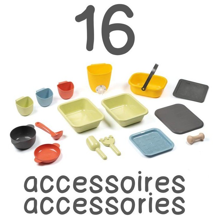 Smoby Life - Mud Cooking House - Fabriquée en France - Matiere Recyclée - 16 accessoires - Des 2 ans Smoby Life - Mud Cooking House - Fabriquée en France - Matiere Recyclée - 16 accessoires - Des 2 ans