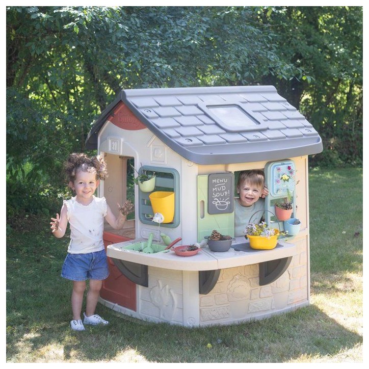 Smoby Life - Mud Cooking House - Fabriquée en France - Matiere Recyclée - 16 accessoires - Des 2 ans Smoby Life - Mud Cooking House - Fabriquée en France - Matiere Recyclée - 16 accessoires - Des 2 ans