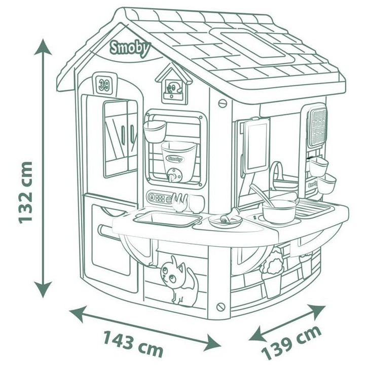 Smoby Life - Mud Cooking House - Fabriquée en France - Matiere Recyclée - 16 accessoires - Des 2 ans Smoby Life - Mud Cooking House - Fabriquée en France - Matiere Recyclée - 16 accessoires - Des 2 ans