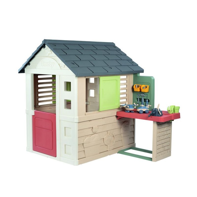 Smoby Life - Maison Nature + Atelier - Fabriquée en France - Matiere