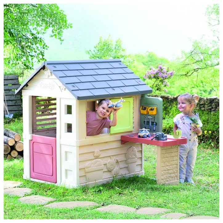 Smoby Life - Maison Nature + Atelier - Fabriquée en France - Matiere Recyclée - 39 accessoires - Des 2 ans Smoby Life - Maison Nature + Atelier - Fabriquée en France - Matiere Recyclée - 39 accessoires - Des 2 ans