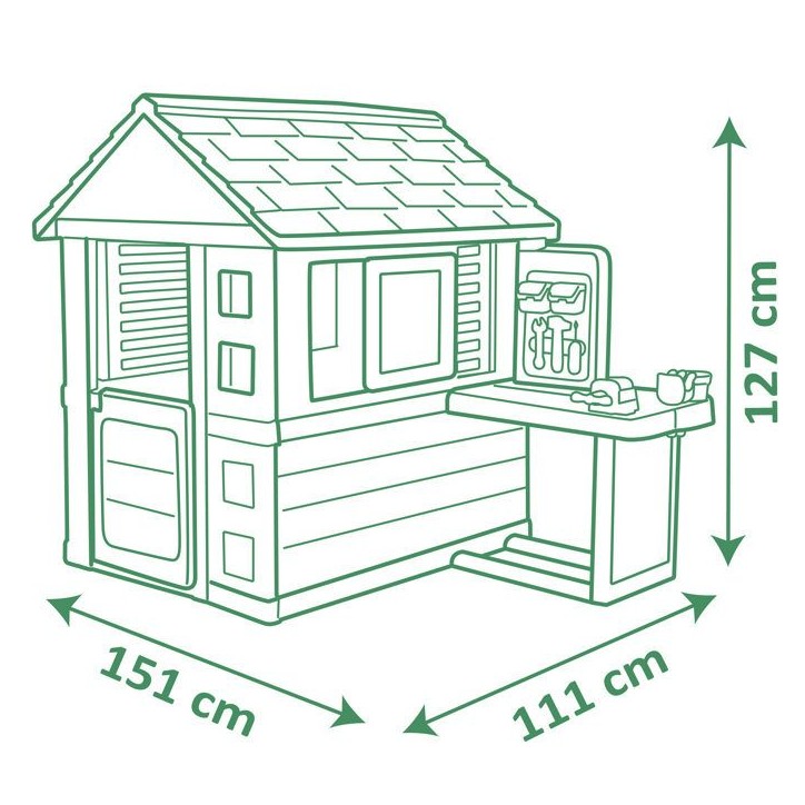 Smoby Life - Maison Nature + Atelier - Fabriquée en France - Matiere Recyclée - 39 accessoires - Des 2 ans Smoby Life - Maison Nature + Atelier - Fabriquée en France - Matiere Recyclée - 39 accessoires - Des 2 ans