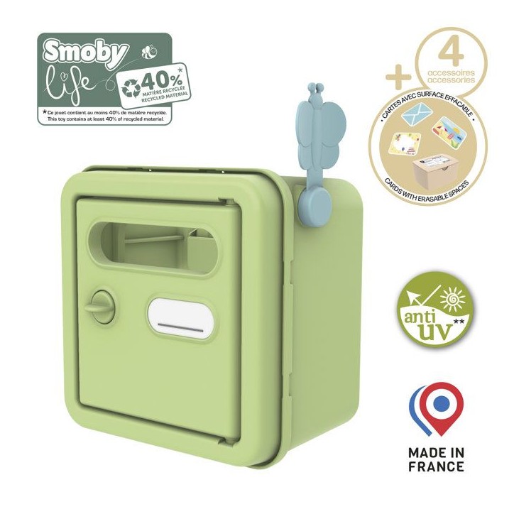 Smoby Life - Boîte au lettres adapté maisons Smoby - Fabriquée en France - Matiere Recyclée - 4 accessoires - Des 2 ans Smoby Life - Boîte au lettres adapté maisons Smoby - Fabriquée en France - Matiere Recyclée - 4 accessoires - Des 2 ans