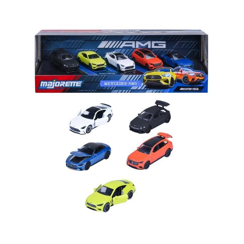 Coffret Cadeau 5 Véhicules Mercedes-AMG - MAJORETTE - 2 exclusifs - P