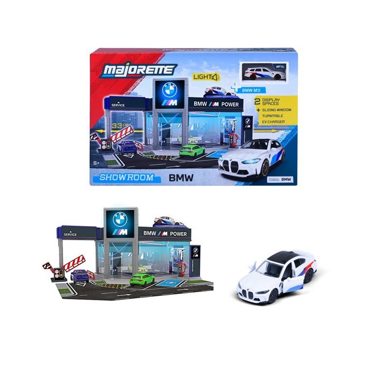 Diorama BMW + 1 Véhicule - MAJORETTE - Présentoir collector - Voitur
