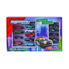 Coffret 13 Neon Racers - MAJORETTE - Série Limitée - 9 classiques +
