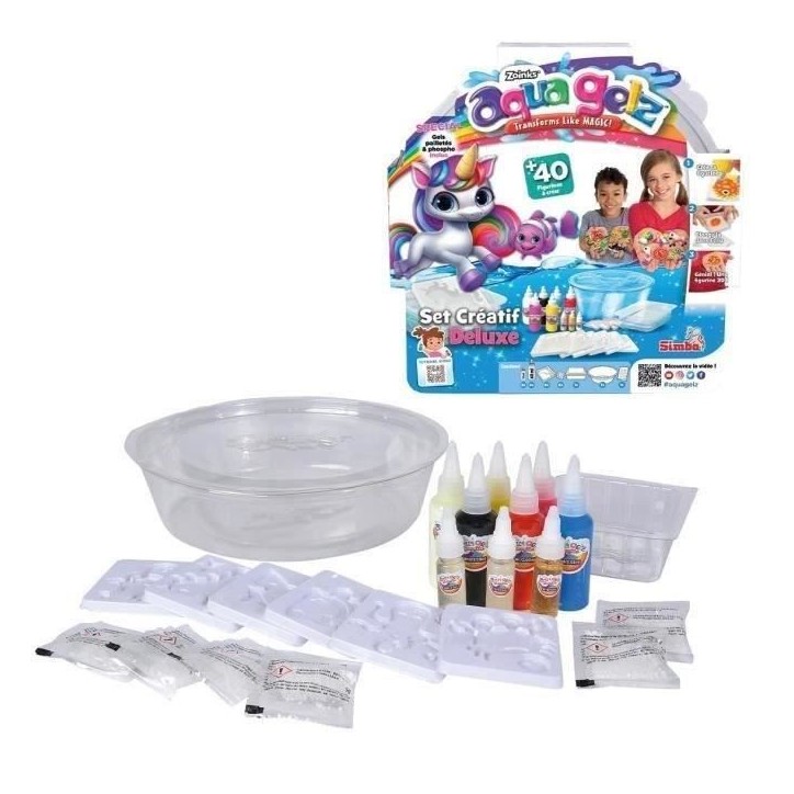 Simba - Aqua Gelz - Set Créatif Deluxe - Figurine en 3D - Kit Créatif pour enfant - Tuves de Gel - Des 8 ans Simba - Aqua Gelz - Set Créatif Deluxe - Figurine en 3D - Kit Créatif pour enfant - Tuves de Gel - Des 8 ans