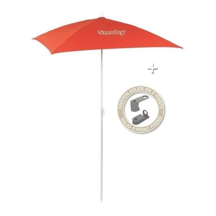 Smoby - Parasol pour tables pique-nique - 80 x 90 cm - Rouge Smoby - Parasol pour tables pique-nique - 80 x 90 cm - Rouge
