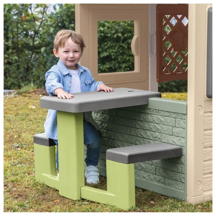Smoby Life - Table Pique Nique - Compatible maisons Smoby (Mud Cooking House, Chef House, Garden House, Friends House, Jura Lodg Smoby Life - Table Pique Nique - Compatible maisons Smoby (Mud Cooking House, Chef House, Garden House, Friends House, Jura Lodg