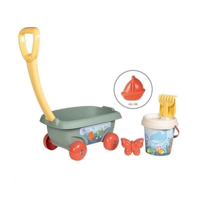 Chariot de plage garni a roulette