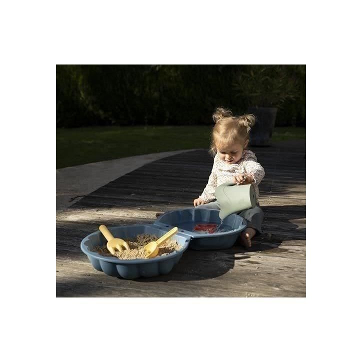 Smoby Life - Mini Bac a Sable Double Garni - Forme Coquillage - Pelle, Rateau, Moule a Sable, Arrosoir - Matiere Recyclée - 18 Smoby Life - Mini Bac a Sable Double Garni - Forme Coquillage - Pelle, Rateau, Moule a Sable, Arrosoir - Matiere Recyclée - 18