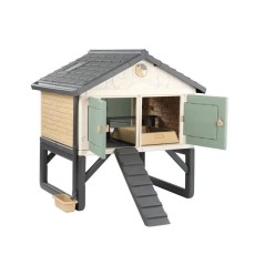 Smoby Life - Poulailler Plastique - Capacité 5 Poules - Nettoyage Fac