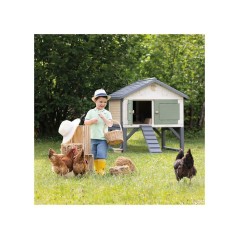 Smoby Life - Poulailler Plastique - Capacité 5 Poules - Nettoyage Fac
