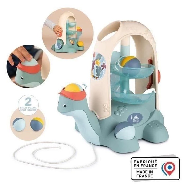 Little Smoby - Tortue a Balles - 2 en 1 - Circuit de Balles, Jouet a Tirer - Premier Age - Des 12 Mois - Fabriqué en France Little Smoby - Tortue a Balles - 2 en 1 - Circuit de Balles, Jouet a Tirer - Premier Age - Des 12 Mois - Fabriqué en France