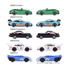 Coffret Cadeau 5 Véhicules Porsche - MAJORETTE - Modeles sous licence - Portes ouvrantes - Échelle 1/64 - Des 3 ans