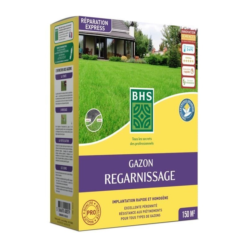 Gazon - BHS - Gazon Regarnissage 3kg Gazon - BHS - Gazon Regarnissage 3kg
