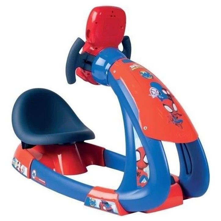 Smoby - Spidey - V8 Driver - Simulateur de conduite pour enfant - Siege ajustable - Sons et lumieres - Piles non incluses Smoby - Spidey - V8 Driver - Simulateur de conduite pour enfant - Siege ajustable - Sons et lumieres - Piles non incluses