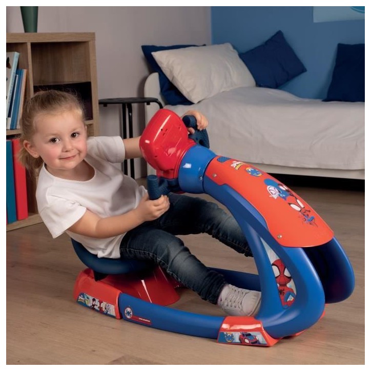 Smoby - Spidey - V8 Driver - Simulateur de conduite pour enfant - Siege ajustable - Sons et lumieres - Piles non incluses Smoby - Spidey - V8 Driver - Simulateur de conduite pour enfant - Siege ajustable - Sons et lumieres - Piles non incluses