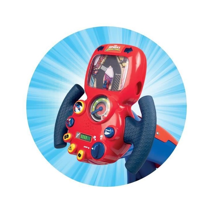 Smoby - Spidey - V8 Driver - Simulateur de conduite pour enfant - Siege ajustable - Sons et lumieres - Piles non incluses Smoby - Spidey - V8 Driver - Simulateur de conduite pour enfant - Siege ajustable - Sons et lumieres - Piles non incluses