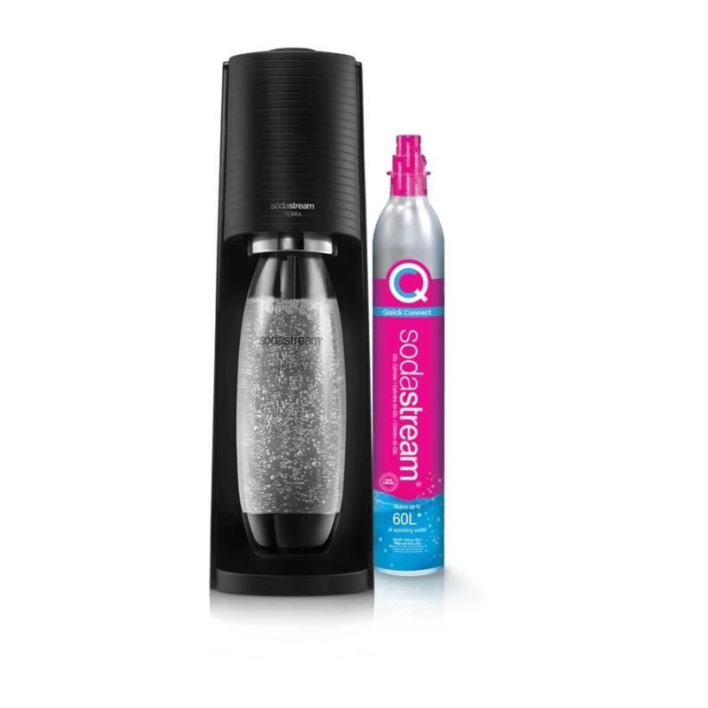 Machine a soda et eau pétillante SODASTREAM - TERRA Noire - 1 bouteil
