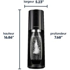 Machine a soda et eau pétillante SODASTREAM - TERRA Noire - 1 bouteil