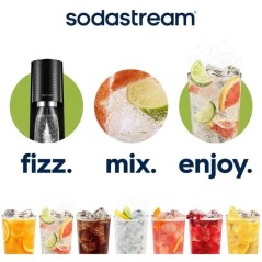 Machine a soda et eau pétillante SODASTREAM - TERRA Noire - 1 bouteil