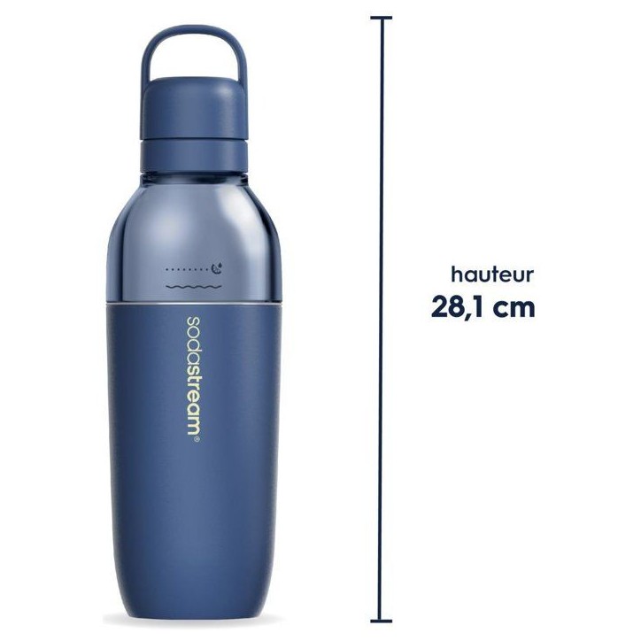 Bouteille isotherme SODASTREAM - Fizz&Go Easy-Mix - 0,71 L - Pour Machine a eau pétillante et Soda - Garde froid 6h - Bleu Bouteille isotherme SODASTREAM - Fizz&Go Easy-Mix - 0,71 L - Pour Machine a eau pétillante et Soda - Garde froid 6h - Bleu