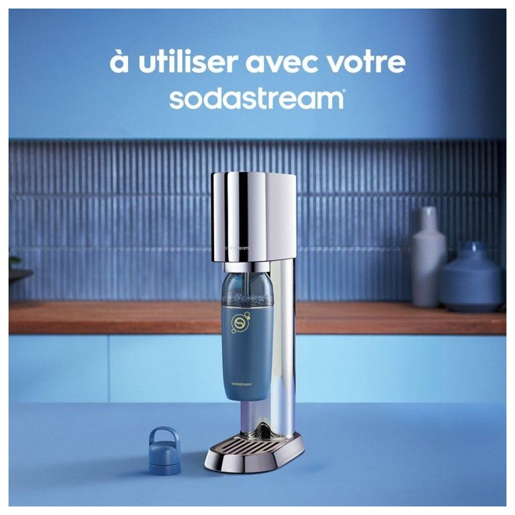 Bouteille isotherme SODASTREAM - Fizz&Go Easy-Mix - 0,71 L - Pour Machine a eau pétillante et Soda - Garde froid 6h - Bleu Bouteille isotherme SODASTREAM - Fizz&Go Easy-Mix - 0,71 L - Pour Machine a eau pétillante et Soda - Garde froid 6h - Bleu