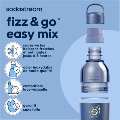 Bouteille isotherme SODASTREAM - Fizz&Go Easy-Mix - 0,71 L - Pour Mach