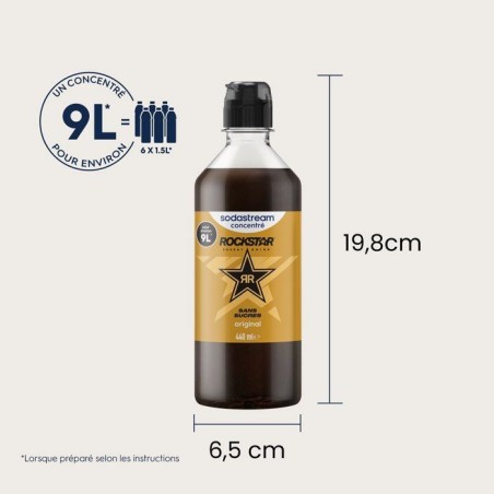Concentré boisson SODASTREAM - Rockstar Original - Jusqu'a 9 L - Pour