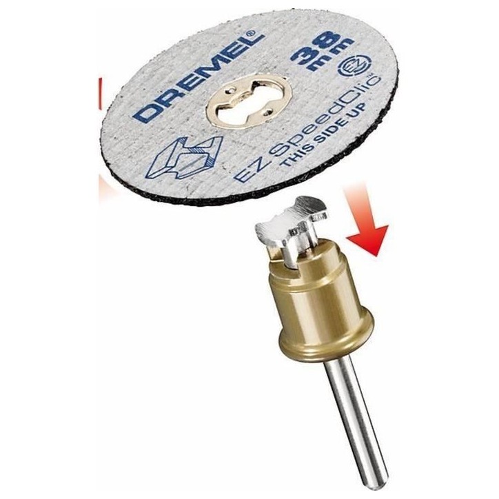 Kit de démarrage DREMEL SC406 - Adaptateur EZ SpeedClic et 2 disques a tronçonner les métaux Ø 38mm Kit de démarrage DREMEL SC406 - Adaptateur EZ SpeedClic et 2 disques a tronçonner les métaux Ø 38mm