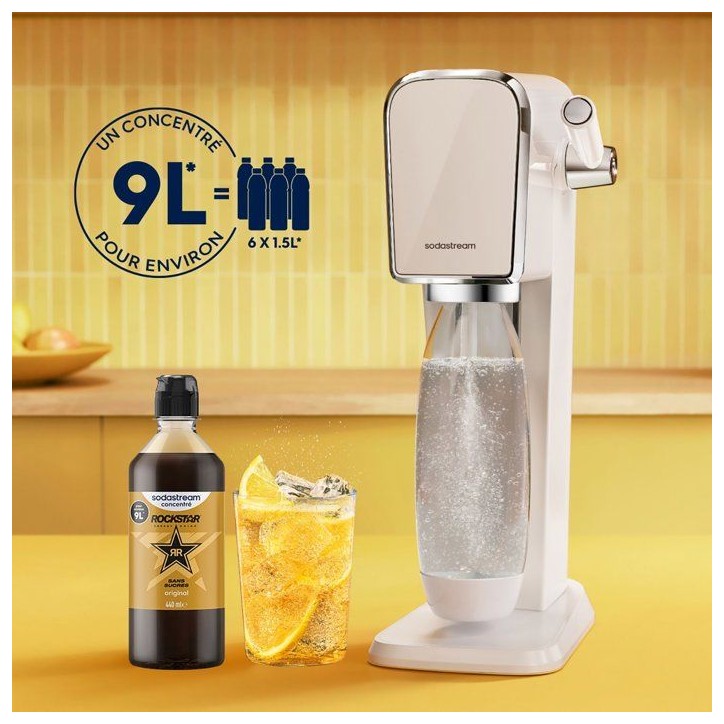Concentré boisson SODASTREAM - Rockstar Original - Jusqu'a 9 L - Pour Machine a eau pétillante et Soda - Lot 6 x 440 ml Concentré boisson SODASTREAM - Rockstar Original - Jusqu'a 9 L - Pour Machine a eau pétillante et Soda - Lot 6 x 440 ml