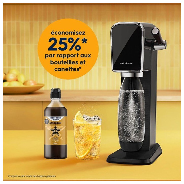 Concentré boisson SODASTREAM - Rockstar Original - Jusqu'a 9 L - Pour Machine a eau pétillante et Soda - Lot 6 x 440 ml Concentré boisson SODASTREAM - Rockstar Original - Jusqu'a 9 L - Pour Machine a eau pétillante et Soda - Lot 6 x 440 ml