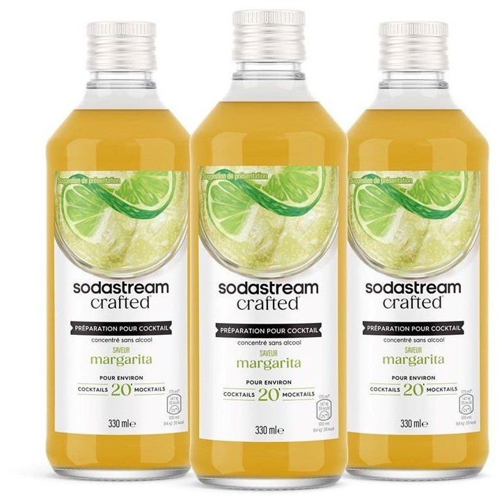 Cocktail mixer SODASTREAM - Margarita Sans Alcool - Fraîcheur citronnée - Pour Machine a eau pétillante et Soda - 330 ml Cocktail mixer SODASTREAM - Margarita Sans Alcool - Fraîcheur citronnée - Pour Machine a eau pétillante et Soda - 330 ml