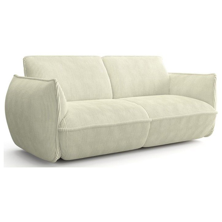 Canapé fixe - 3 places - SOFFIO - Tissu Creme - 220 x 98 x 83 cm Canapé fixe - 3 places - SOFFIO - Tissu Creme - 220 x 98 x 83 cm