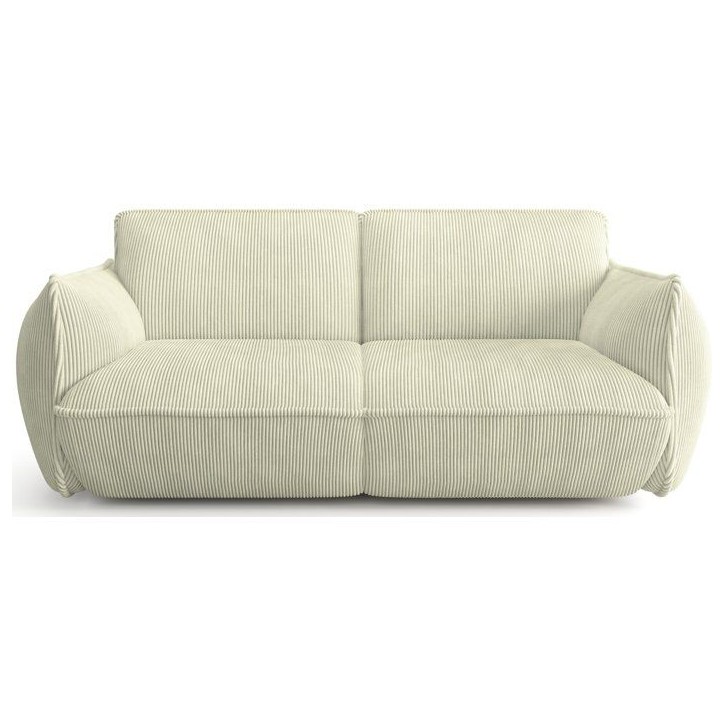 Canapé fixe - 3 places - SOFFIO - Tissu Creme - 220 x 98 x 83 cm Canapé fixe - 3 places - SOFFIO - Tissu Creme - 220 x 98 x 83 cm