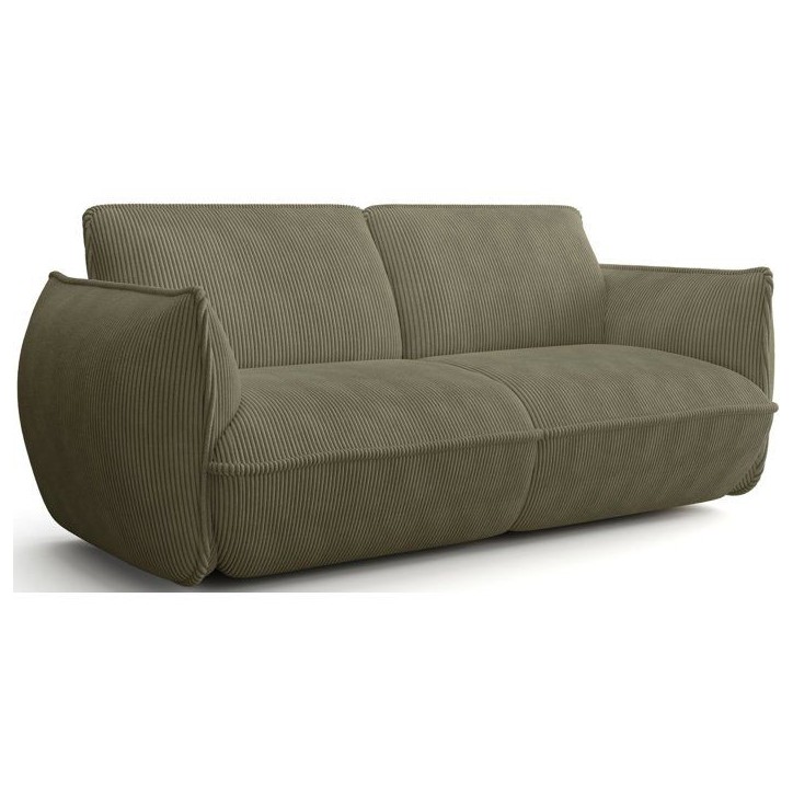 Canapé fixe - 3 places - SOFFIO - Tissu Vert - 220 x 98 x 83 cm Canapé fixe - 3 places - SOFFIO - Tissu Vert - 220 x 98 x 83 cm