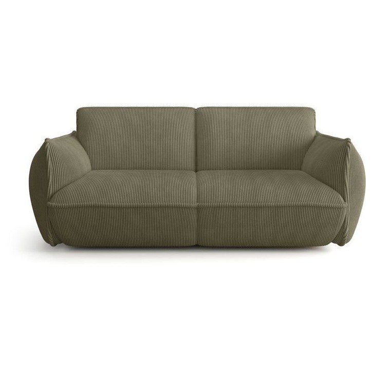 Canapé fixe - 3 places - SOFFIO - Tissu Vert - 220 x 98 x 83 cm Canapé fixe - 3 places - SOFFIO - Tissu Vert - 220 x 98 x 83 cm