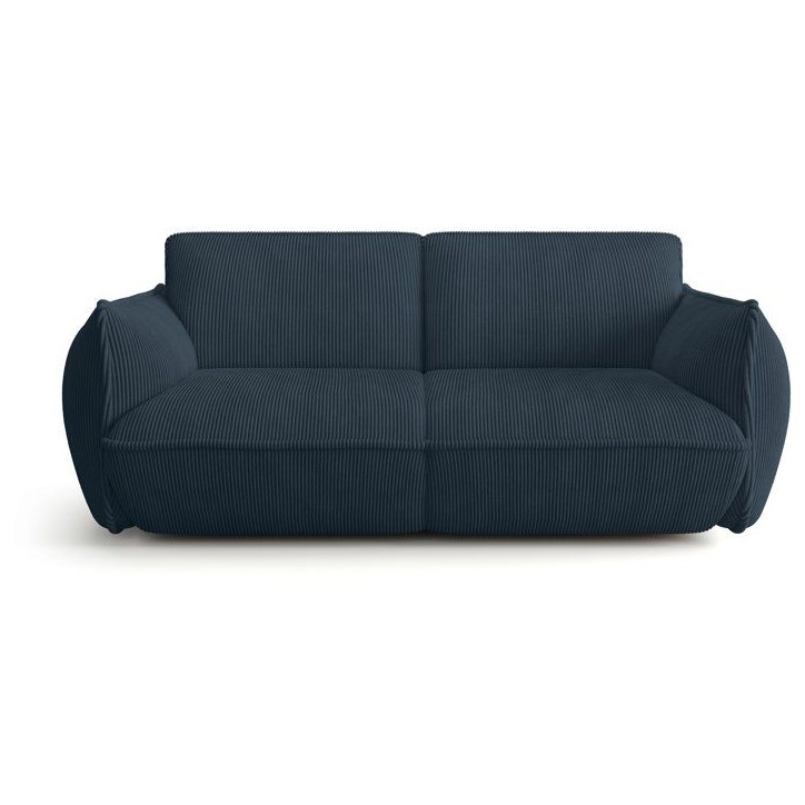 Canapé fixe - 3 places - SOFFIO - Tissu Bleu - 220 x 98 x 83 cm Canapé fixe - 3 places - SOFFIO - Tissu Bleu - 220 x 98 x 83 cm